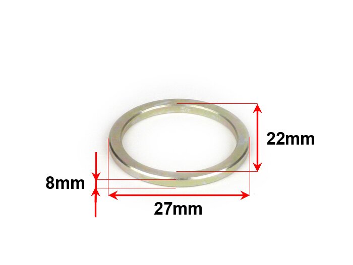 Spacer ring yang digunakan sebagai variator throttle -SUPERTEC Øi = 22mm, Øa = 27mm- Aprilia 50cc 2-tak (ZD4RL, ZD4PK, ZD4SC), Suzuki Katana, Estilete, Zilion - 22x27x8mm