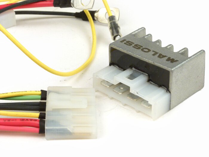 Voltage regulator set for -MALOSSI VesPower- Vespa PX (battery conversion)