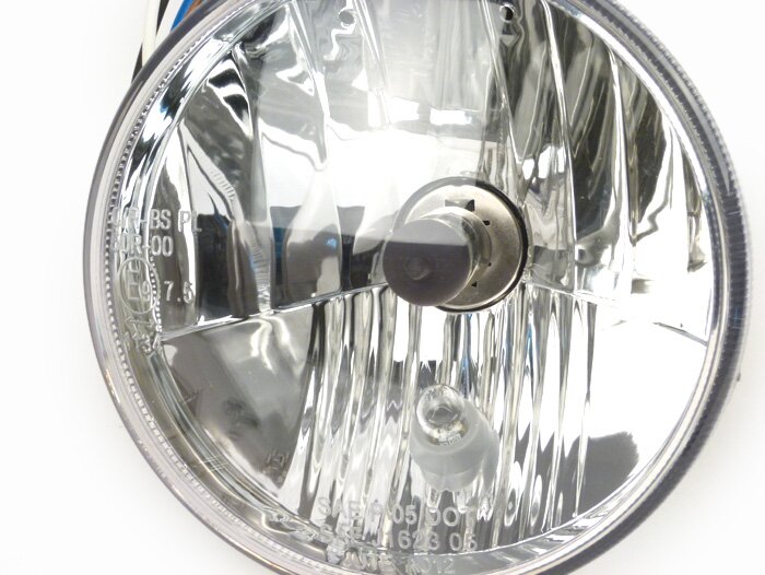 Juego de faros cristal transparente -JOCKEYS 12V 35/35W HS1 (H4)- Lambretta LIS, SX, TV (Serie 3)