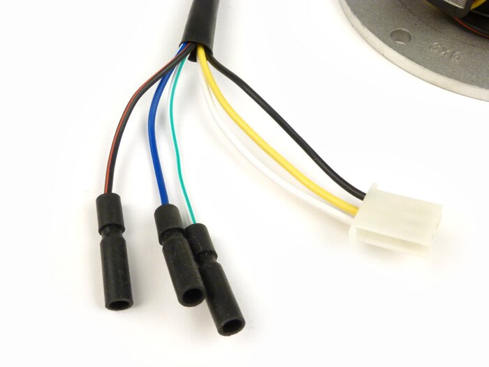 Ignition -OEM QUALITY stator- CPI 50 cc (Euro 2, 6 wire) - 3rd version (3x single plug, 1x multiplug)