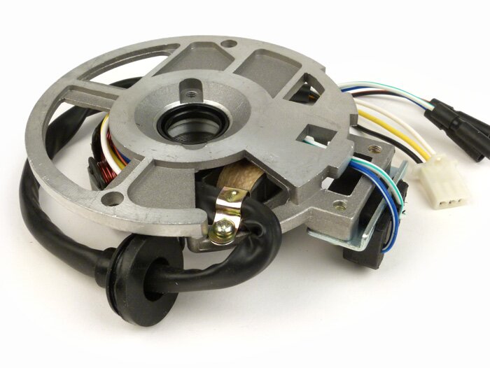 Ignition -OEM QUALITY stator- CPI 50 cc (Euro 2, 6 wire) - 3rd version (3x single plug, 1x multiplug)