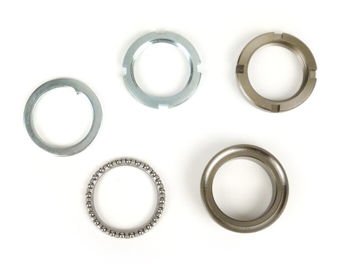 Balhoofd - balhoofdlager -OEM KWALITEIT- Piaggio, Gilera, Vespa - top (5 delen) - Vespa V50, 50N, PV, ET3, PK50-125 S/XL/XL2, PX80-200 (oud, Lusso, Disc, MY, 2011), T5, Cosa, Rally, Sprint, Super, GS160, SS180, GTS, HPE, ET2, ET4, LX/LXV, S50-125, Sp