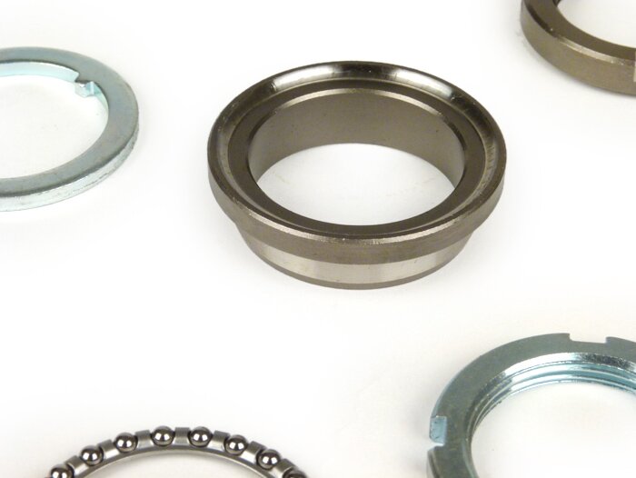 Balhoofd - balhoofdlager -OEM KWALITEIT- Piaggio, Gilera, Vespa - top (5 delen) - Vespa V50, 50N, PV, ET3, PK50-125 S/XL/XL2, PX80-200 (oud, Lusso, Disc, MY, 2011), T5, Cosa, Rally, Sprint, Super, GS160, SS180, GTS, HPE, ET2, ET4, LX/LXV, S50-125, Sp