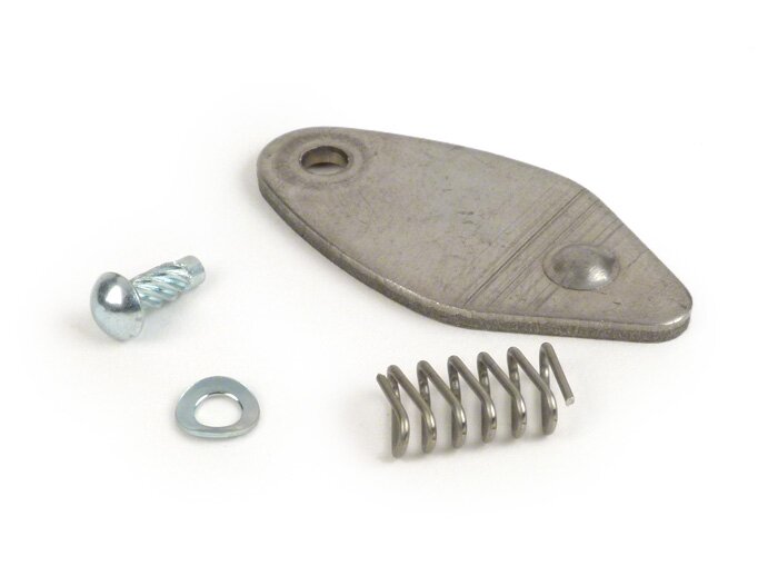 Steering lock cover set-RMS (lozenge), rivet Ø=2.7mm- Vespa V50 L (V5A1T, -580000), V50 N (V5A1T, -236000), V90 (V9A1T, -31300), PV125 (VMA2T, -28959), Super 125, Super 150 (-73779), GT125 (VNL2T, -62684), Sprint (VLB1T, -77174)