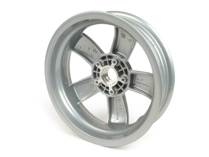 Cerchio -PIAGGIO GTS125-300 - argento, (3.00x12) - 5 raggi - adatto per Vespa GT, GTL, GTS, GTV 125-300cc - anteriore (tutti gli anni) e posteriore (2014-2016)