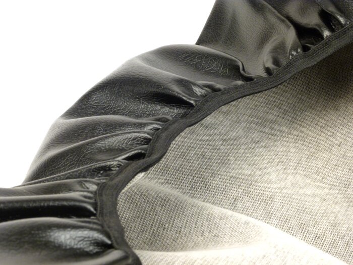 Funda de asiento extensible (funda de ducha) -VESTIMOTO- Vespa V50, PV125, ET3 - ribete gris