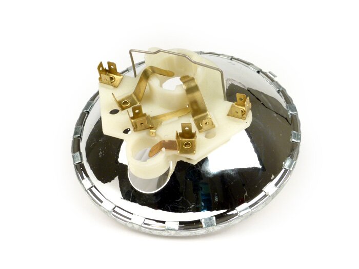 Koplampen -VESPA, Ø=115/120mm (glas/buiten)- Vespa SS50 (V5SS1T), 50SR (V5SS2T), SS90 (V9SS1T), 90 Racer (V9SS2T), PV125 (VMA1T, VMA2T), ET3 VMB1T), Super (VNC1T/VBC1T) - kunststof