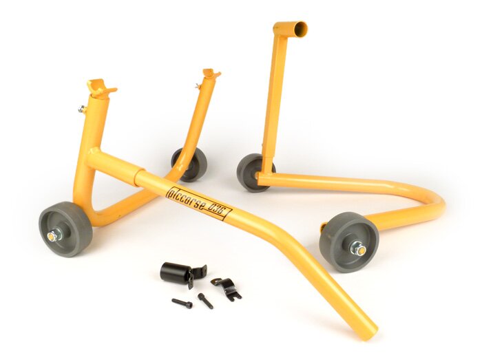 Kit paddock stand -PLC CORSE, for Piaggio Zip SP fork- Vespa V50, V90, SS50, SS90, PV125, ET3, PK50, PK80, PK50 S, PK80 S, PK125 S, PK50 XL, PK125 XL, ETS, PK50 HP, PK50 SS