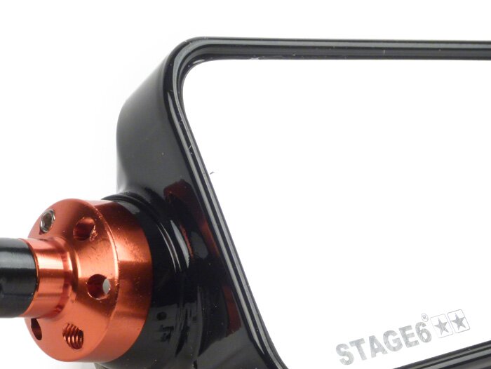Spiegel -STAGE 6 F1-Look- Gewinde M8 x 20mm - rechts - schwarz