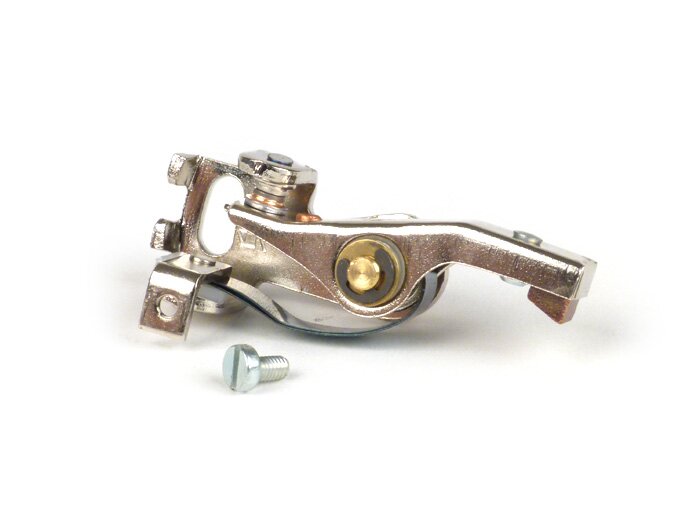 Contactos de encendido -EFFE- Vespa 50 V5SS1T a V5SS2T, Vespa 90 V9SS1T, V9A1T (a partir del nº 21450), Vespa 125 VMA1T a VMA2T, VNB6T (a partir del nº 035189), GT, GTR, Vespa 150 VBB2T (a partir del nº 270250), Super, Sprint (a partir del nº 24078), Spri