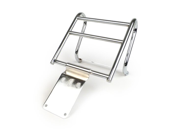 Porte top case arrière -RMS- Vespa PX80, PX125, PX150, PX200 - chromé
