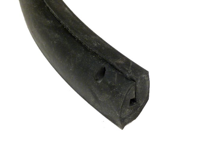 Side panel rubber trim -BGM ORIGINAL- Vespa PX, Vespa T5 125cc - black / rhs