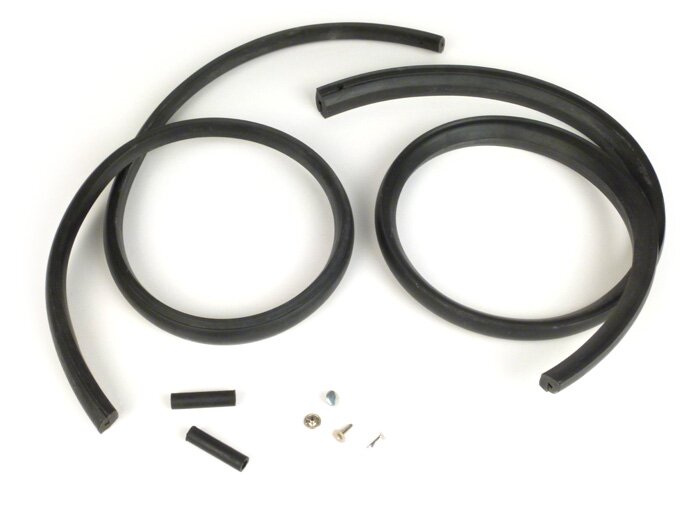 Side panel rubber trim set -BGM ORIGINAL- Vespa PX, Vespa T5 125cc - black