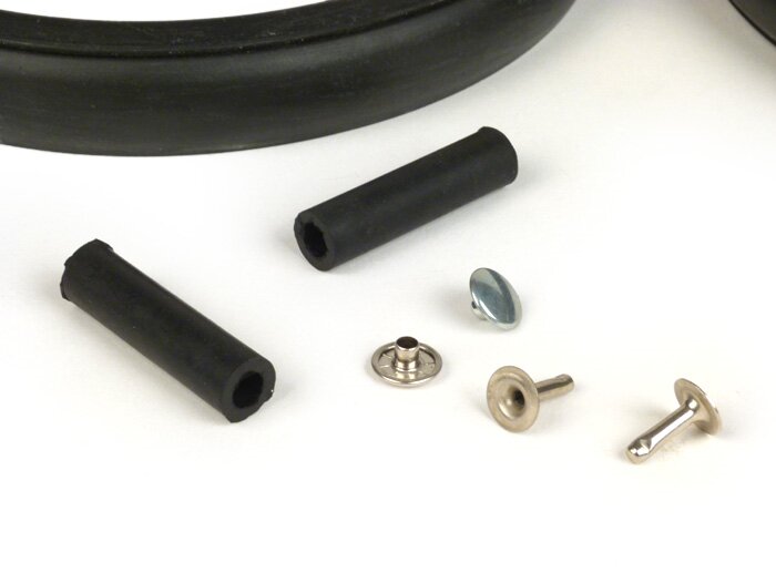 Side panel rubber trim set -BGM ORIGINAL- Vespa PX, Vespa T5 125cc - black