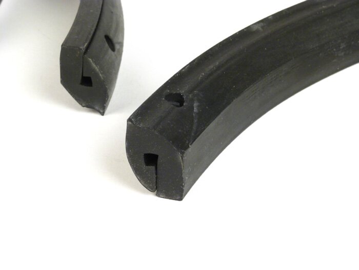 Side panel rubber trim set -BGM ORIGINAL- Vespa PX, Vespa T5 125cc - black