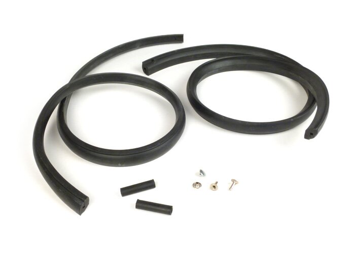 Side panel rubber trim set -BGM ORIGINAL- Vespa PX, Vespa T5 125cc - black