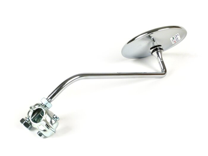 Mirror -FA ITALIA Clip on- Chrome universal - round Ø=120mm - lhs