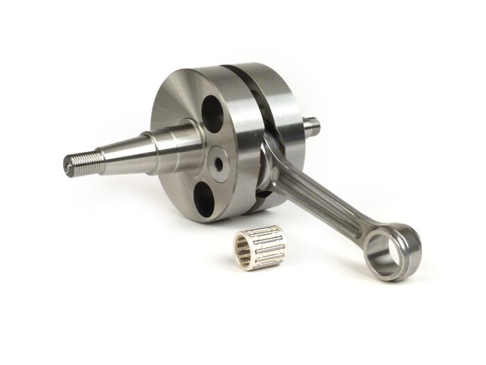 Albero motore -QUATTRINI (per motori Quattrini C1 e Pinasco) - guancia intera corsa 53mm, biella 105mm - (cono Ø 24mm)