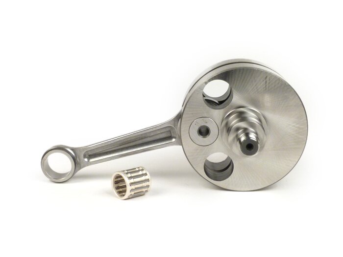 Albero motore -QUATTRINI (per motori Quattrini C1 e Pinasco) - guancia intera corsa 53mm, biella 105mm - (cono Ø 24mm)