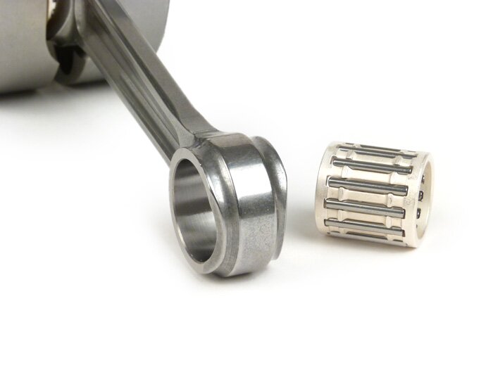 Albero motore -QUATTRINI (per motori Quattrini C1 e Pinasco) - guancia intera corsa 53mm, biella 105mm - (cono Ø 24mm)