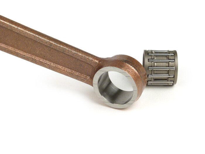 Krukas -QUATTRINI M200 (voor Quattrini motorkoffer C200) - volle wang 56,5mm slag, 116mm drijfstang- Vespa PK125 XL2, PK125 ETS (Ø 24mm conus)