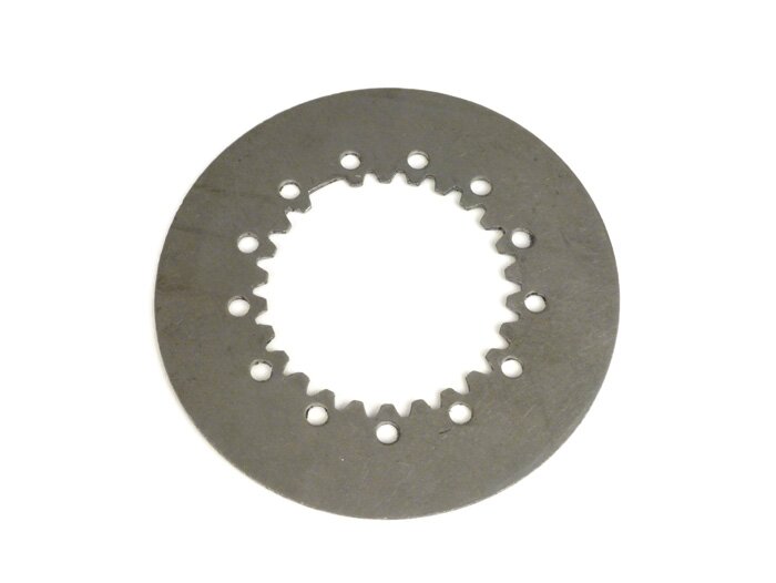 Disco de acero para embrague -PIAGGIO Vespa tipo 6 muelles- Vespa PX80, PX125, PX150, TS, Sprint, GT, GTR, Super, GL, GS150 (VS5T), VNA2T (081469-), VNB, VBA, VBB - 1,5mm