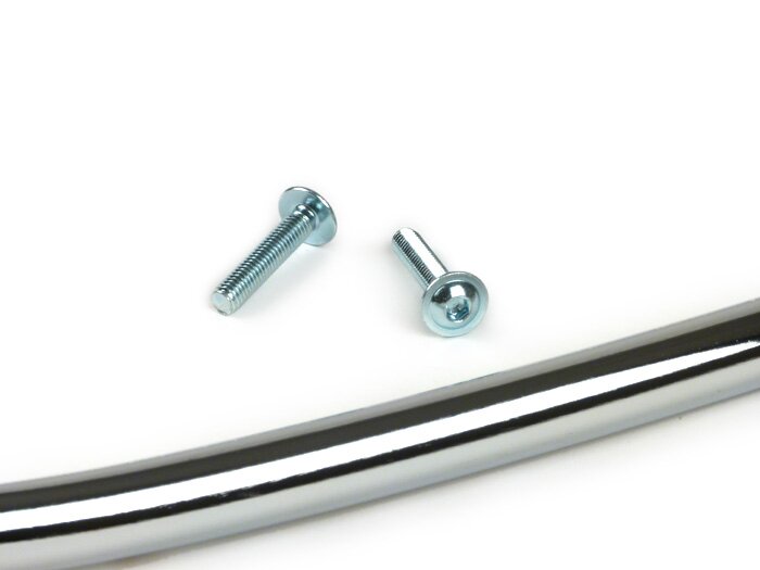 Crash bar rear -AMS CUPPINI- Vespa Primavera 50 (ZAPC53100, ZAPC53200), Vespa Primavera 125 (ZAPM81100), Vespa Primavera 150 (ZAPM81200), Vespa Sprint 50 (ZAPC53101, ZAPC53201), Vespa Sprint 125 (RP8M82111, ZAPM81300, ZAPM81301) - Chrome
