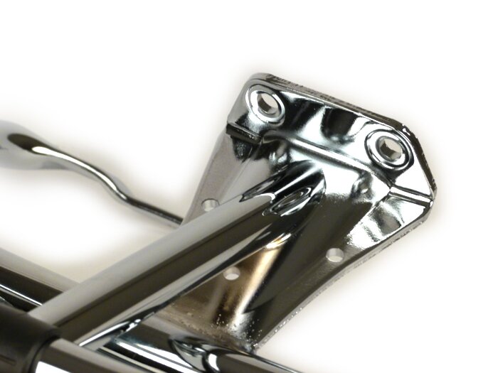 Gepäckträger klappbar hinten -PIAGGIO- Vespa Primavera 50 (ZAPC53100, ZAPC53200), Vespa Primavera 125 (ZAPM81100), Vespa Primavera 150 (ZAPM81200), Vespa Sprint 50 (ZAPC53101, ZAPC53201), Vespa Sprint 125 (RP8M82111, ZAPM81300, ZAPM81301) - chrom