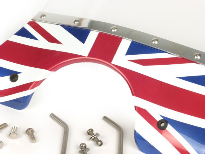 Vindruta -FLYSCREEN- Vespa PX - Union Jack