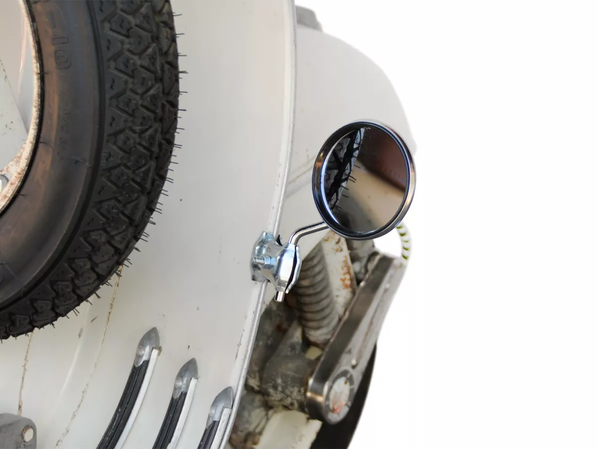 Mirror -VICMA clip on- Chrome, rhs, universal - Ø= 80mm
