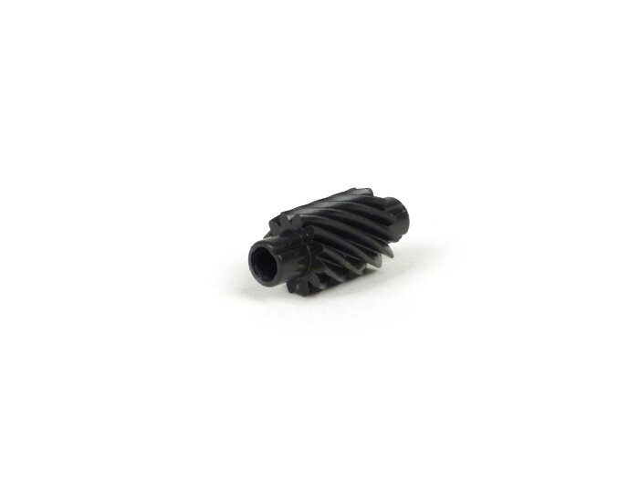Tornillo sin fin Speedo -LML- Vespa 12 dientes, l=28mm, 2,7mm cuadrado, negro (utilizado en Vespa PX (a partir de 1984), Grimeca Classic))