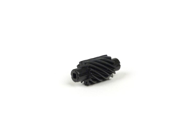 Tornillo sin fin Speedo -LML- Vespa 12 dientes, l=28mm, 2,7mm cuadrado, negro (utilizado en Vespa PX (a partir de 1984), Grimeca Classic))