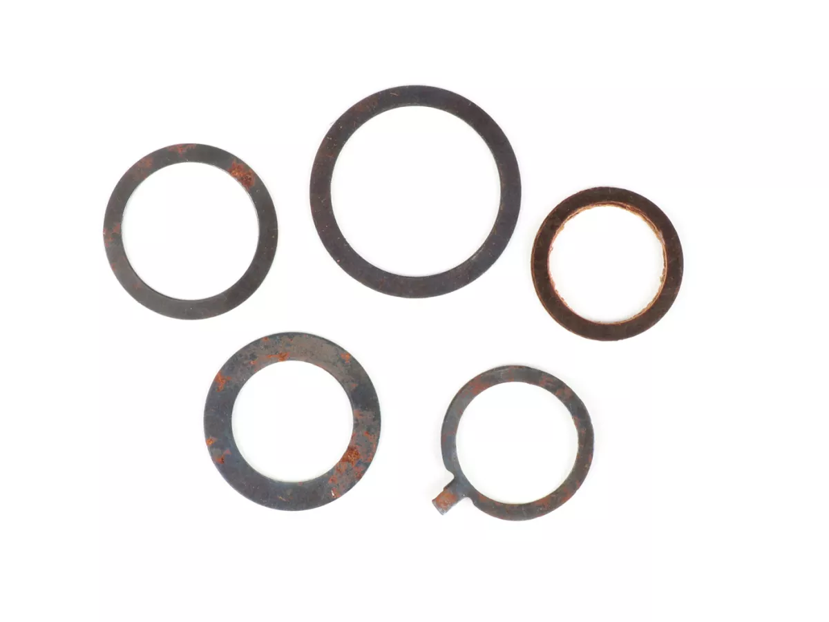 Veerring - ring - gasklepbuis/schakelbuis set van 5 -OEM KWALITEIT Ø=22mm- Vespa VNB3T, VNB4T, VNB5T, VNB6T, VBB, GS 150 (VS2T, VS3T, VS4T, VS5T), GS 160 (VSB1T)