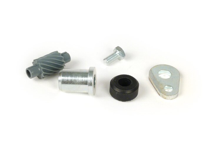 Speedo drive kit -OEM QUALITY- Vespa 12 teeth, l=28mm, 2,7mm square, grey (used in Vespa PX Lusso (1985-1997), T5 125cc, Cosa)