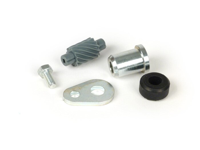 Speedo drive kit -OEM QUALITY- Vespa 12 teeth, l=28mm, 2,7mm square, grey (used in Vespa PX Lusso (1985-1997), T5 125cc, Cosa)