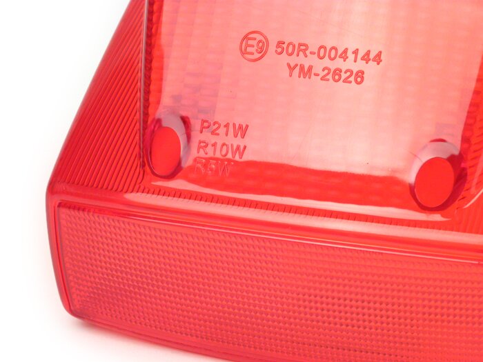 Tail light lens -MOTO NOSTRA- Vespa PX EFL (MY, 2001-) - red