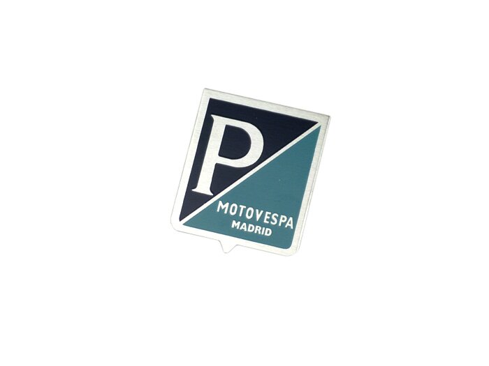 Badge horn cover -VESPA- Motovespa Madrid rectangular 25x30mm- Motovespa 50 (06C, 07C)