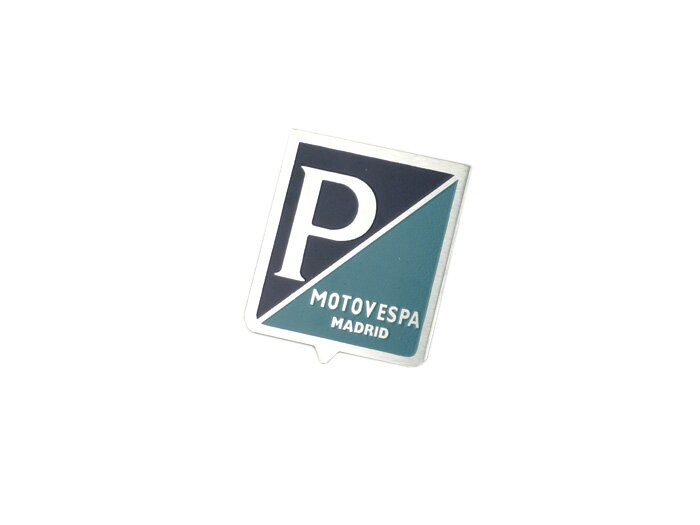 Badge horn cover -VESPA- Motovespa Madrid rectangular 25x30mm- Motovespa 50 (06C, 07C)