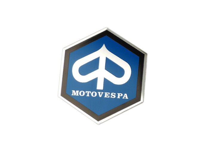 Cascade belettering -VESPA- Motovespa zeskant 42mm- Motovespa 150 Sprint (S66), Motovespa 150 GS (G67), Motovespa 160 (E70)