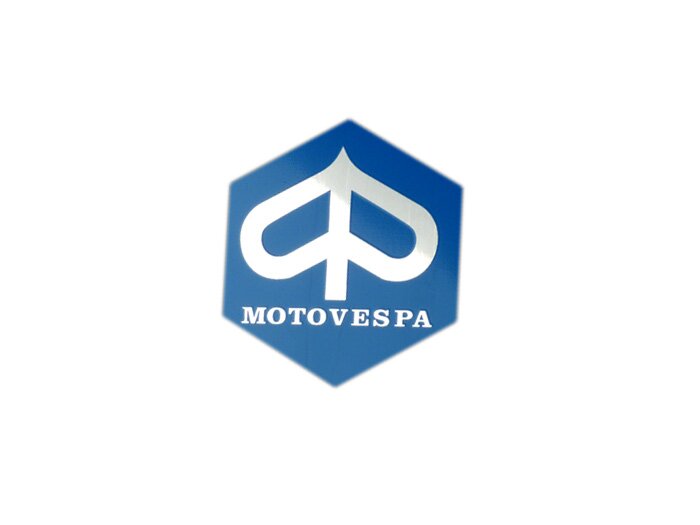 Cascade belettering -VESPA- Motovespa zeskant 42mm- Motovespa 150 Sprint (S66), Motovespa 150 GS (G67), Motovespa 160 (E70)