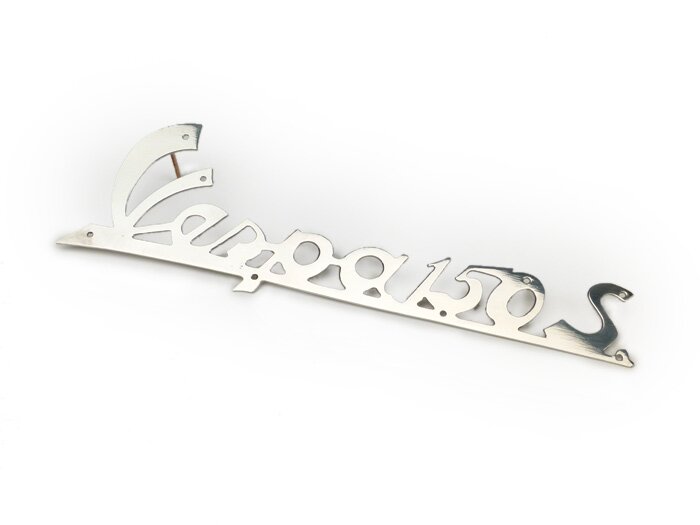 Schriftzug Beinschild -VESPA- Vespa 150 S- Motovespa 150S (VTA, V13502C) - Fahrzeuge mit rundem Scheinwerfer