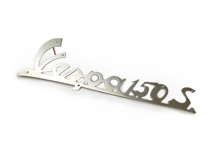 Schriftzug Beinschild -VESPA- Vespa 150 S- Motovespa 150S (VTA, V13502C) - Fahrzeuge mit rundem Scheinwerfer