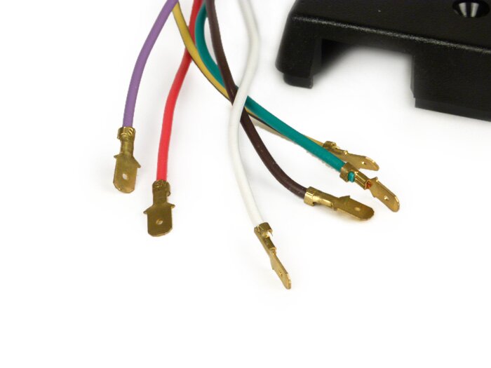 Commutateur clignotant -VESPA- PX80, PX125, PX150, PX200 (1978-1983) - 6 fils (12V modèles sans batterie)