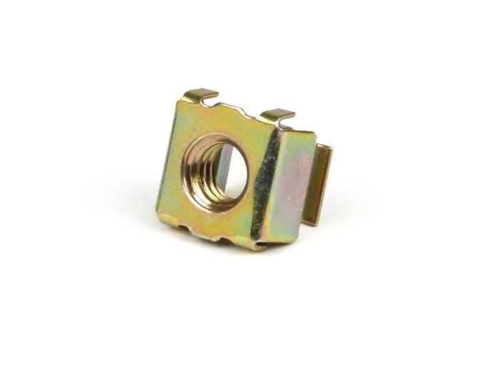 Cage nut -M6- used for rectifier and brake pedal Vespa PX, T5, PK, Cosa