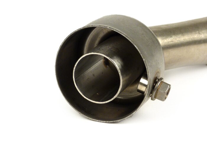 DB-Eater -Akrapovic Ø18mm- Vespa GTL 200, GTS 125-300 ie Super, GTV 250-300 ie - acero inoxidable (Øinner=18mm, Øouter=43mm, longitud=80mm)