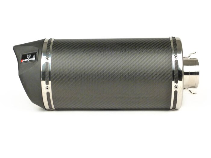 Silencer -REMUS RSC- Ø=65mm, Euro4 (2016-) - Vespa LX 125-150ie 3V, Vespa S 125-150ie 3V, Vespa Primavera 125-150ie 3V, Vespa Sprint 125-150ie 3V -  carbon