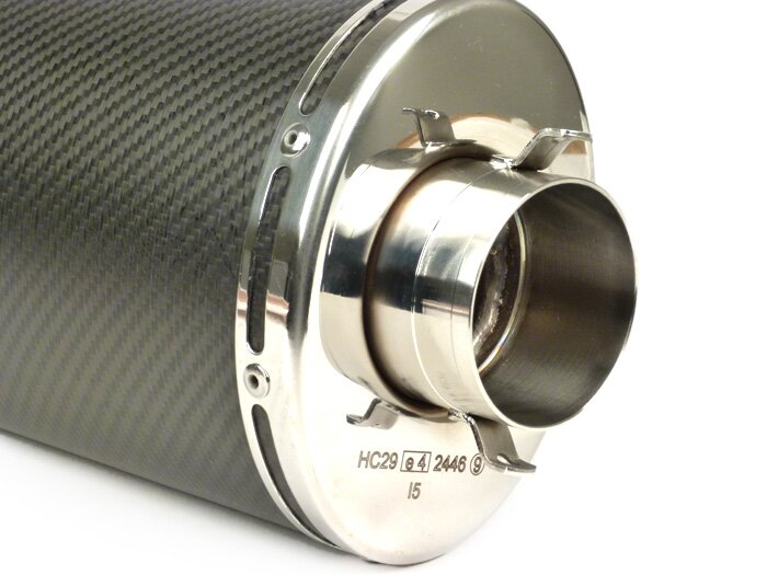 Silencer -REMUS RSC- Ø=65mm, Euro4 (2016-) - Vespa LX 125-150ie 3V, Vespa S 125-150ie 3V, Vespa Primavera 125-150ie 3V, Vespa Sprint 125-150ie 3V -  carbon