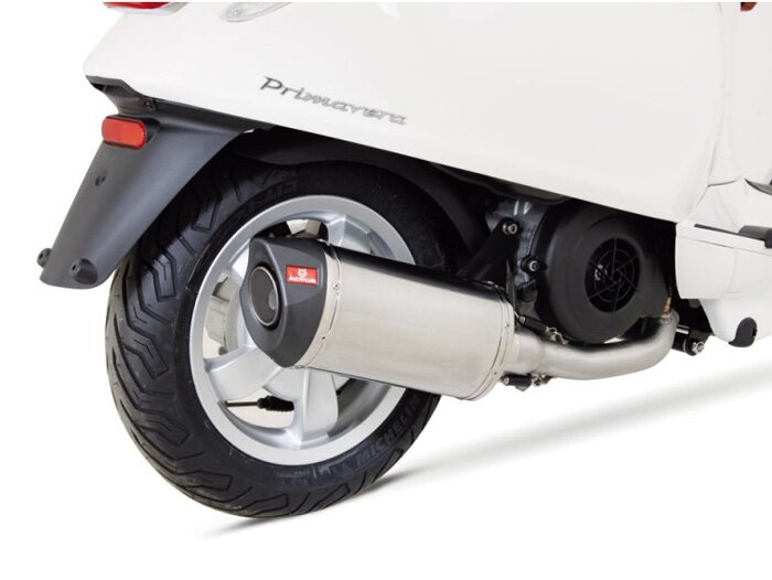 Avgasrör -REMUS RSC- Vespa Vespa Primavera 125-150ie 3V (-2016, Euro3), Vespa Sprint 125-150ie 3V (-2016, Euro3) - Silver rostfritt stål