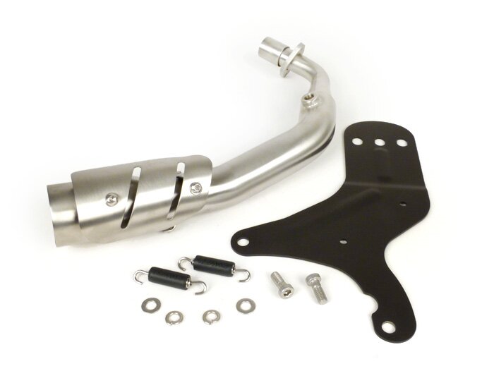 Manifold dan braket knalpot -REMUS slip-on Ø = 65mm, Euro4 - Vespa LX 125-150ie 3V, Vespa S 125-150ie 3V, Vespa Primavera 125-150ie 3V, Vespa Sprint 125-150ie 3V