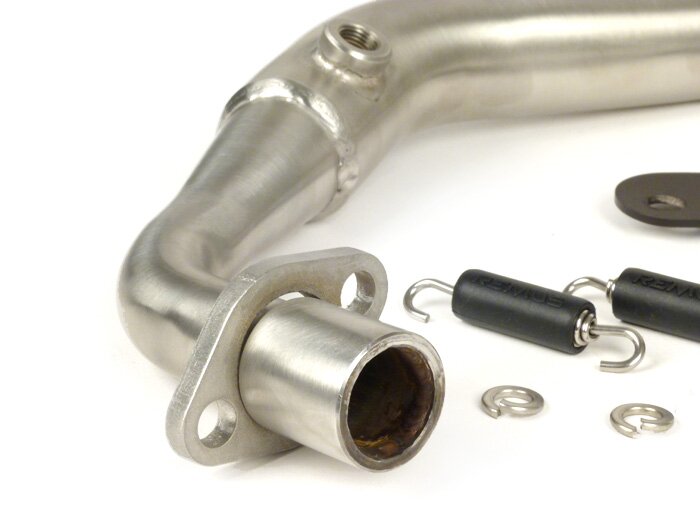 Manifold dan braket knalpot -REMUS slip-on Ø = 65mm, Euro4 - Vespa LX 125-150ie 3V, Vespa S 125-150ie 3V, Vespa Primavera 125-150ie 3V, Vespa Sprint 125-150ie 3V